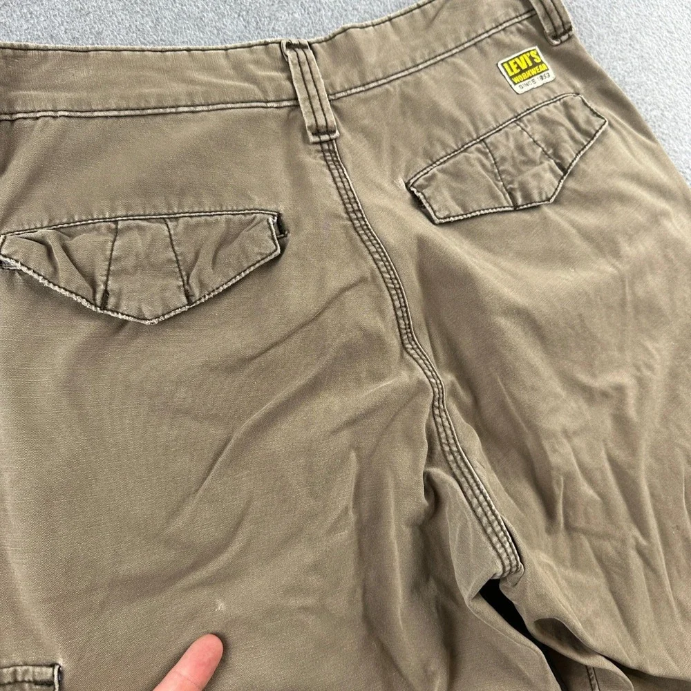 Vintage Y2K Levi's Cargo Shorts Mens 29 Brown Workwear Utility Canvas Tactical‎